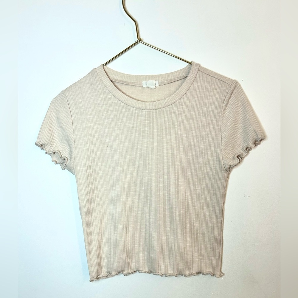 Cream crop top from garage size extra small